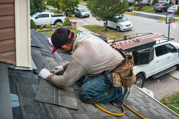Professional Roofing technician working in Naples, UT